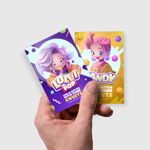 Full-Color Metallic Trading Cards